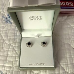 Blue (sapphire color) silver
stud earrings